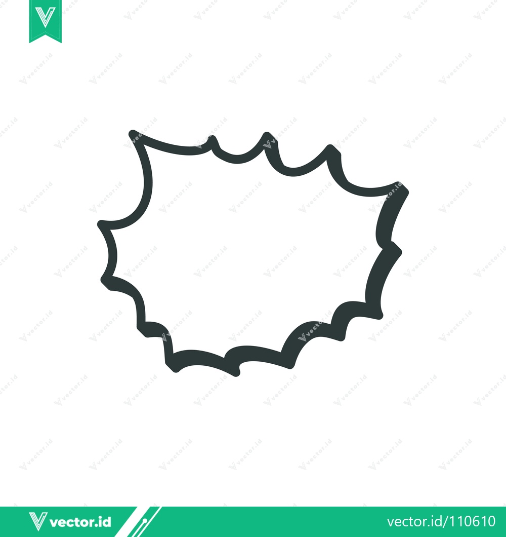 Premium Vector dari Explosion Speech Bubble Outline