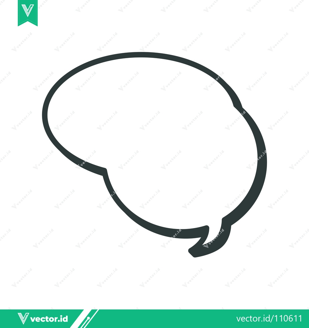 Premium Vector of Empty Speech Bubble Outline Icon