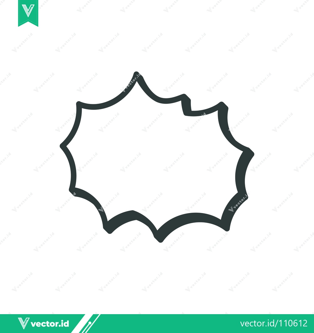 Premium Vector dari Explosion Speech Bubble Outline