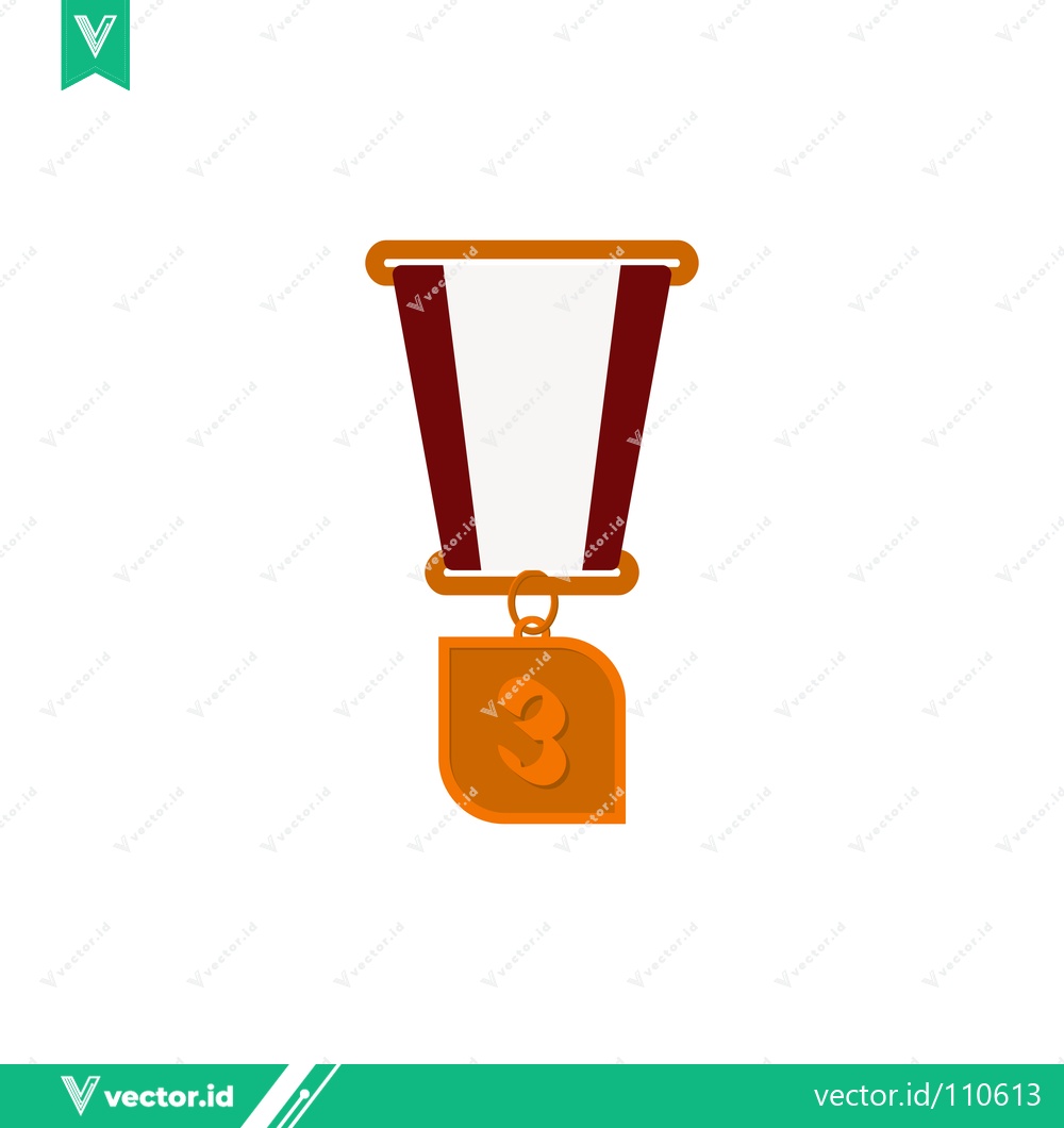 Premium Vector dari Bronze Medal for Third Place Winner