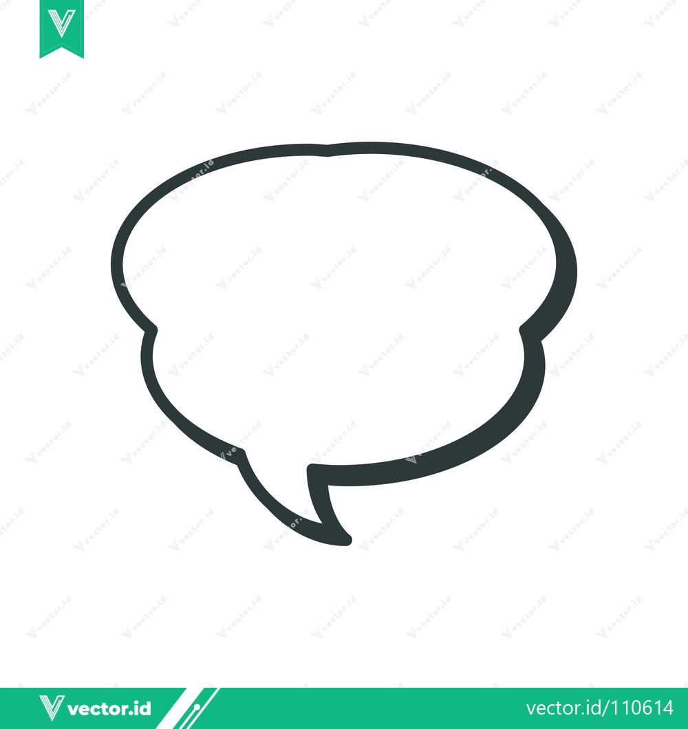 Premium Vector of Speech Bubble Outline Icon Simple Vector
