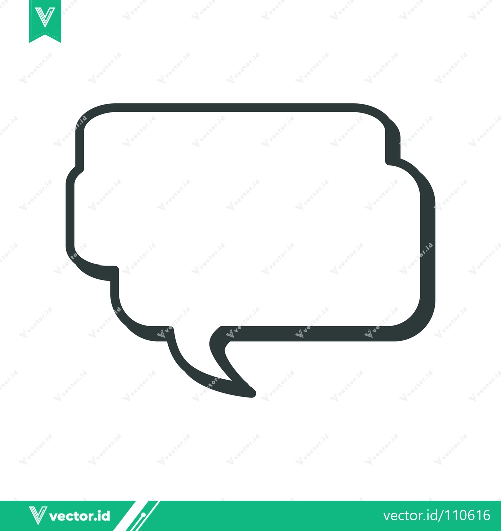 Premium Vector dari Blank Speech Bubble Icon Vector Illustration