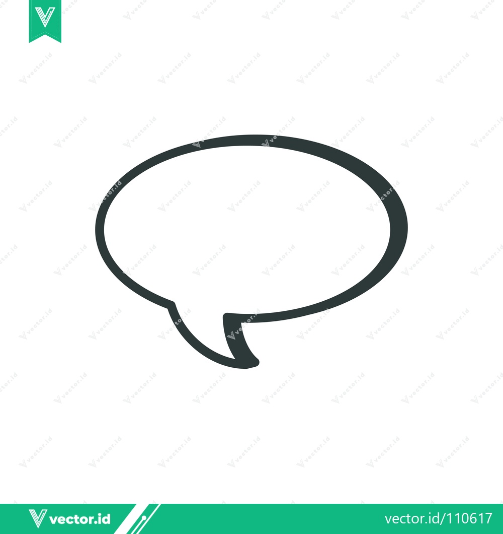 Premium Vector of Simple Speech Bubble Outline Icon