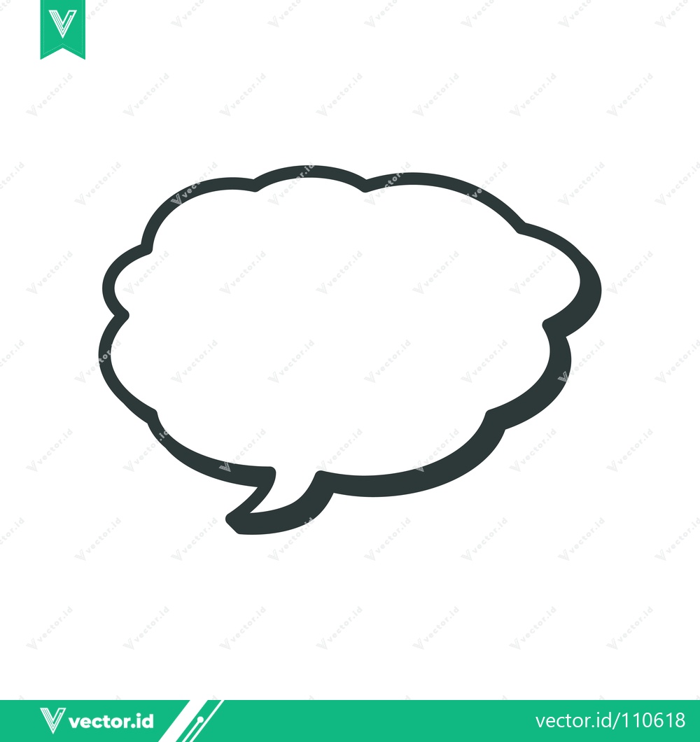 Premium Vector dari Empty Speech Bubble Icon for Communication and Ideas