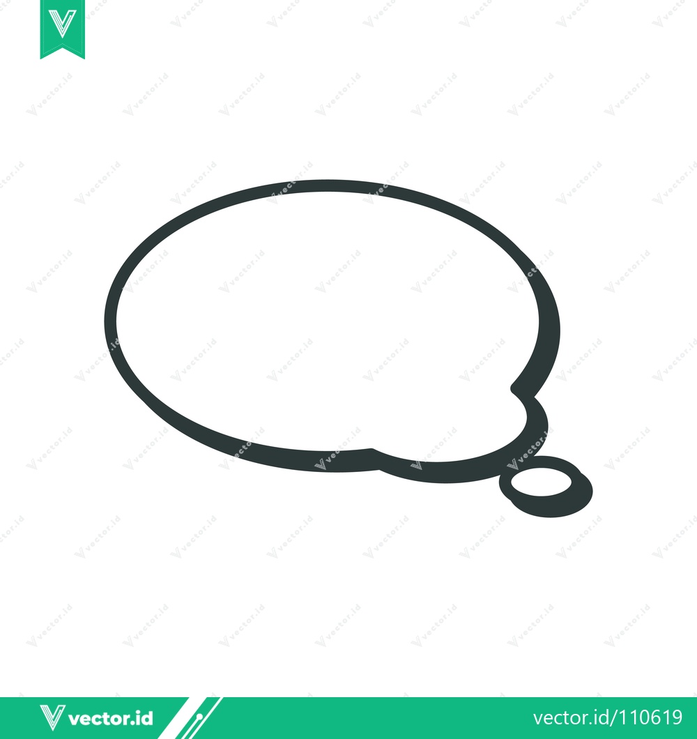 Premium Vector of Speech Bubble Outline Icon Vector Graphic