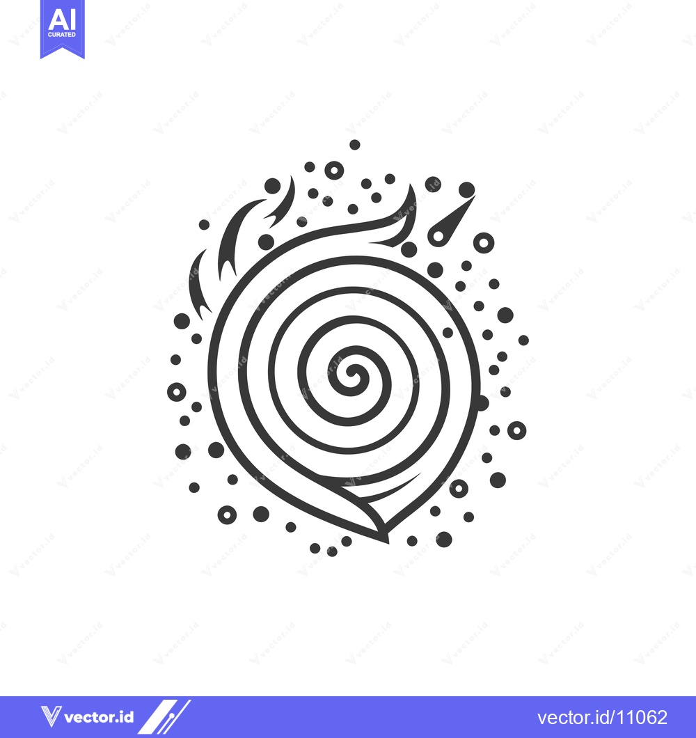 Premium Vector dari Abstract black and white spiral with dots