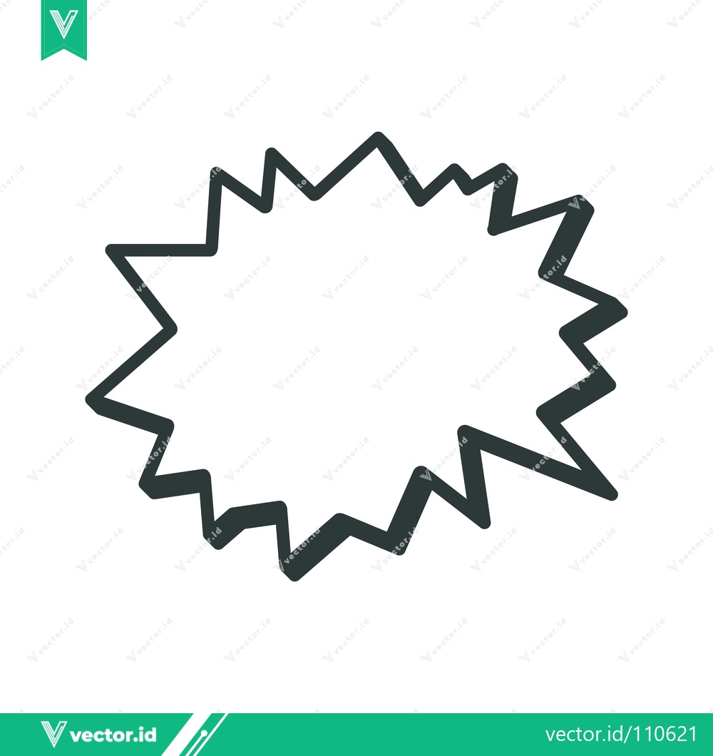 Premium Vector dari Explosion Speech Bubble Icon Comic Style