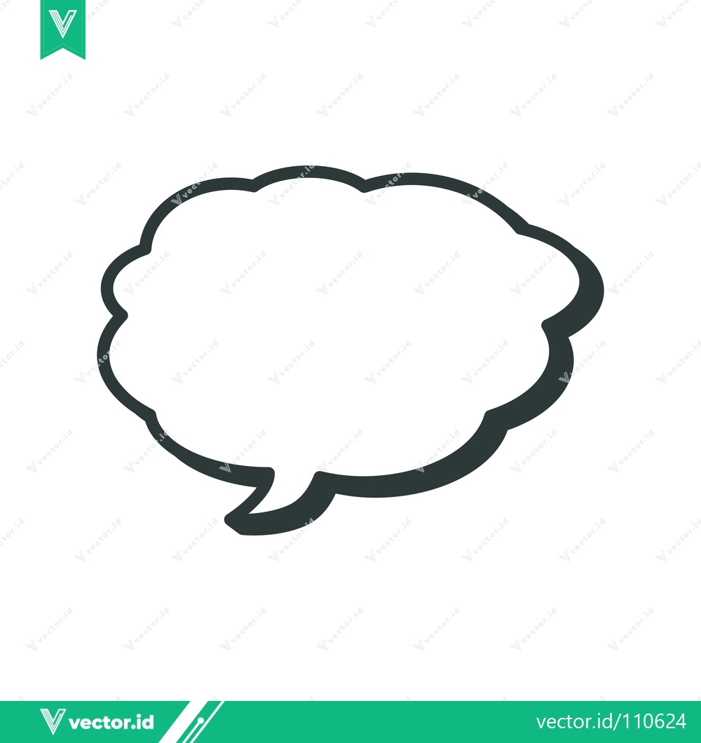 Premium Vector dari Empty Speech Bubble Icon for Communication and Ideas