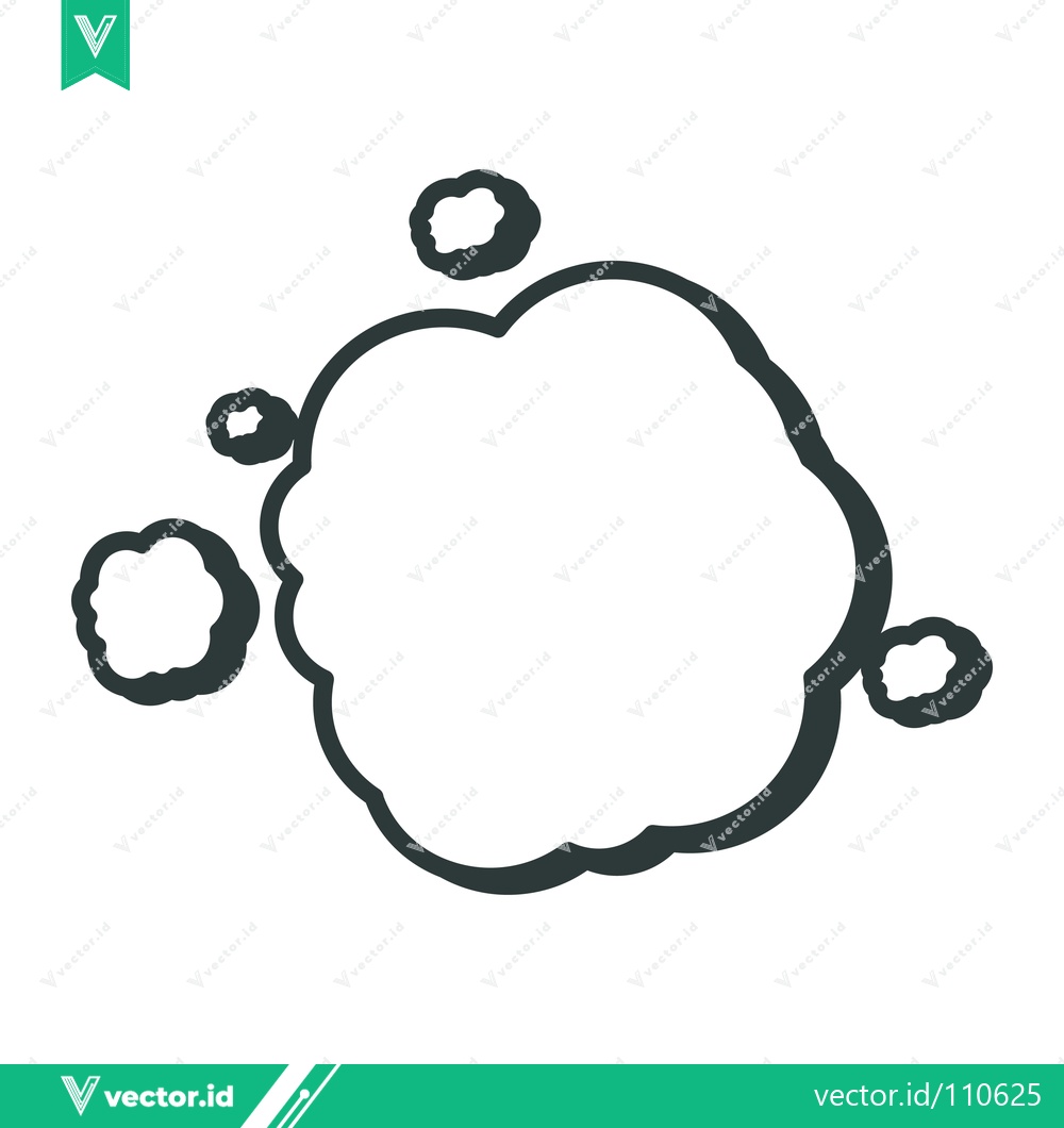 Premium Vector dari Abstract cloud shape with smaller surrounding elements