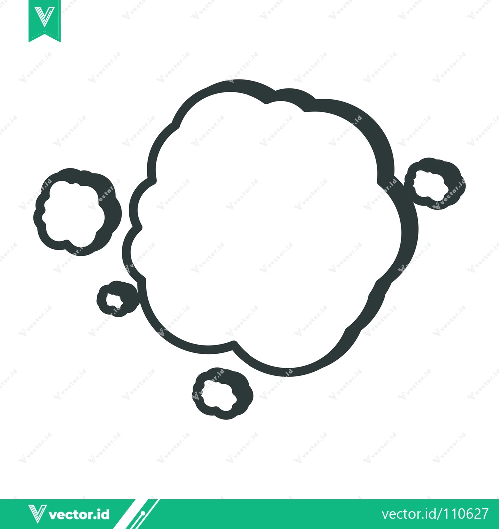 Premium Vector dari Simple comic book style explosion cloud graphic