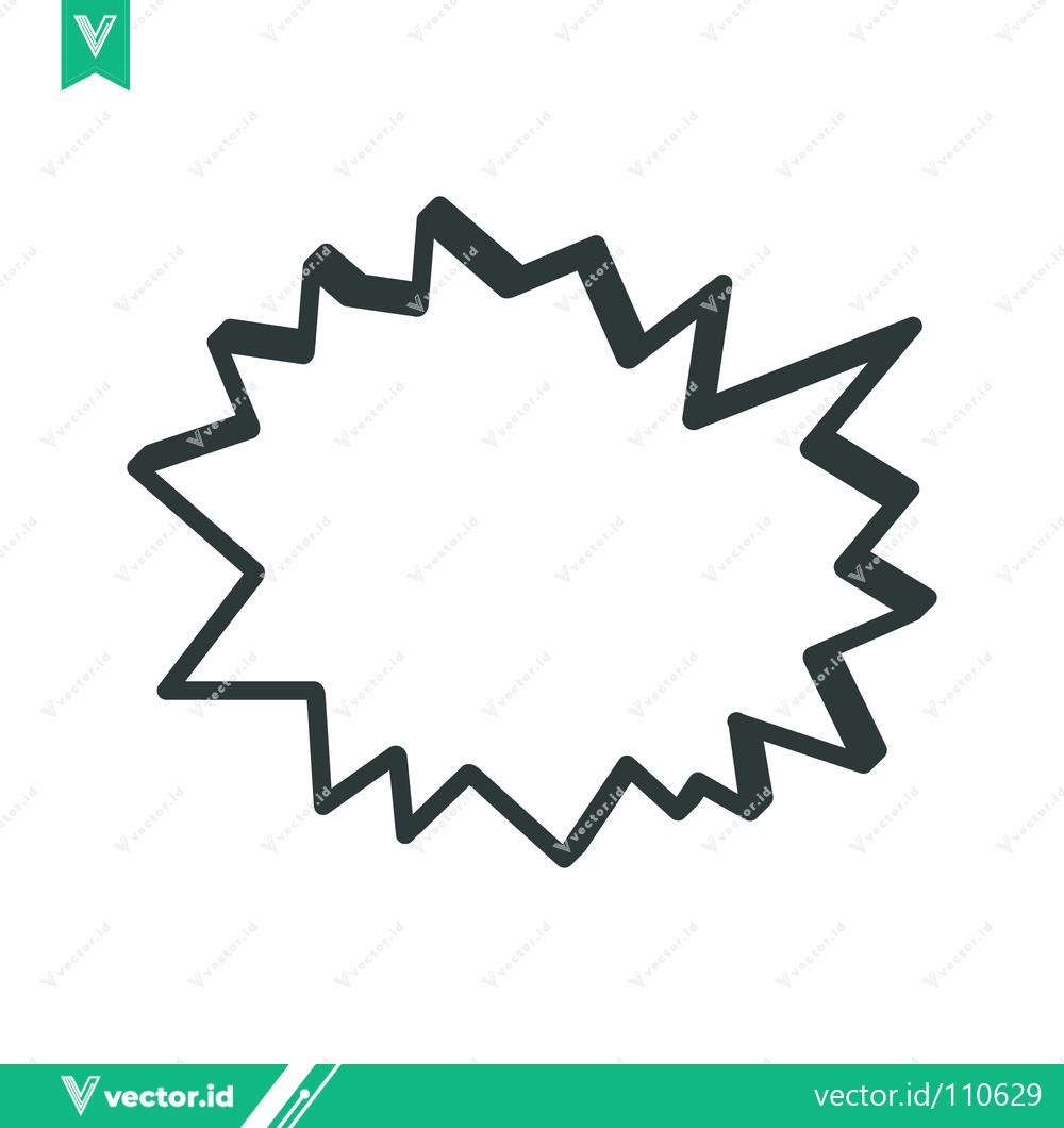 Premium Vector dari Explosion Speech Bubble Icon Vector Art