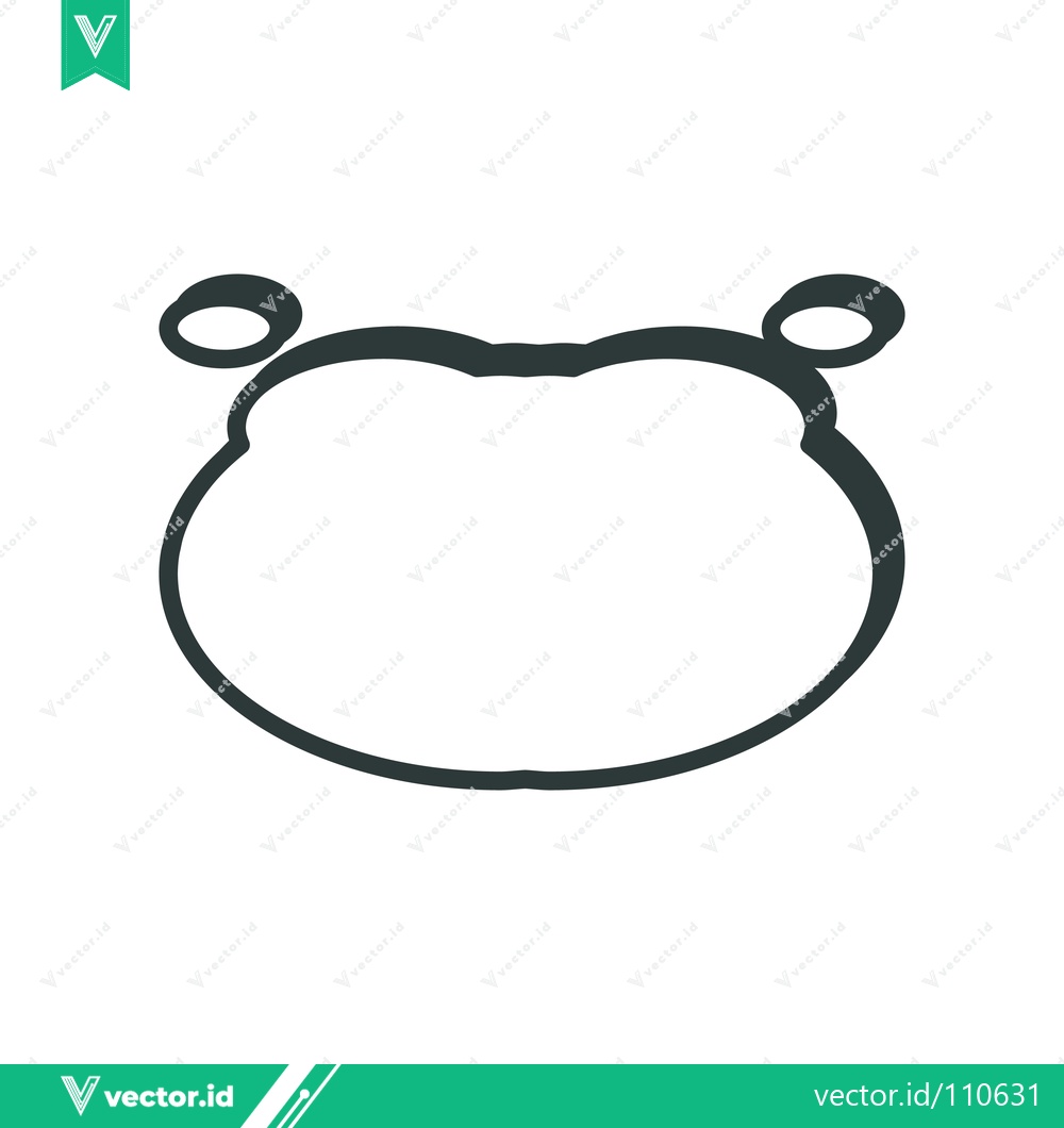 Premium Vector dari Simple Bear Face Outline Icon Vector