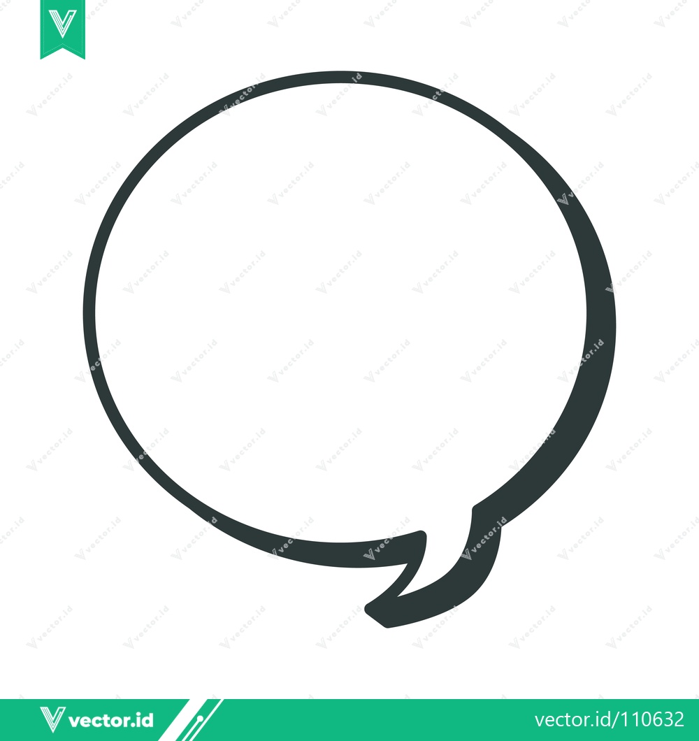 Premium Vector dari Simple Hand Drawn Speech Bubble Icon