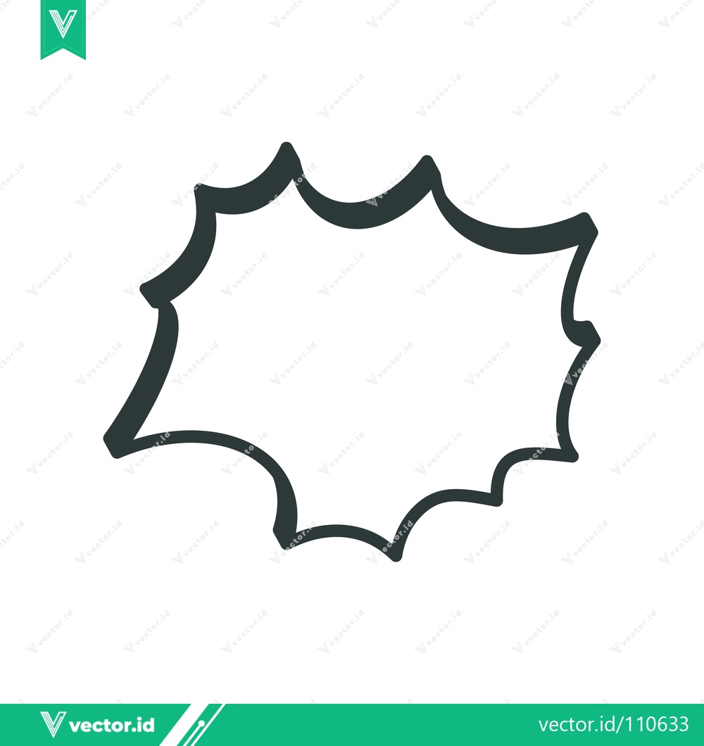 Premium Vector of Explosion Speech Bubble Hand Drawn Style