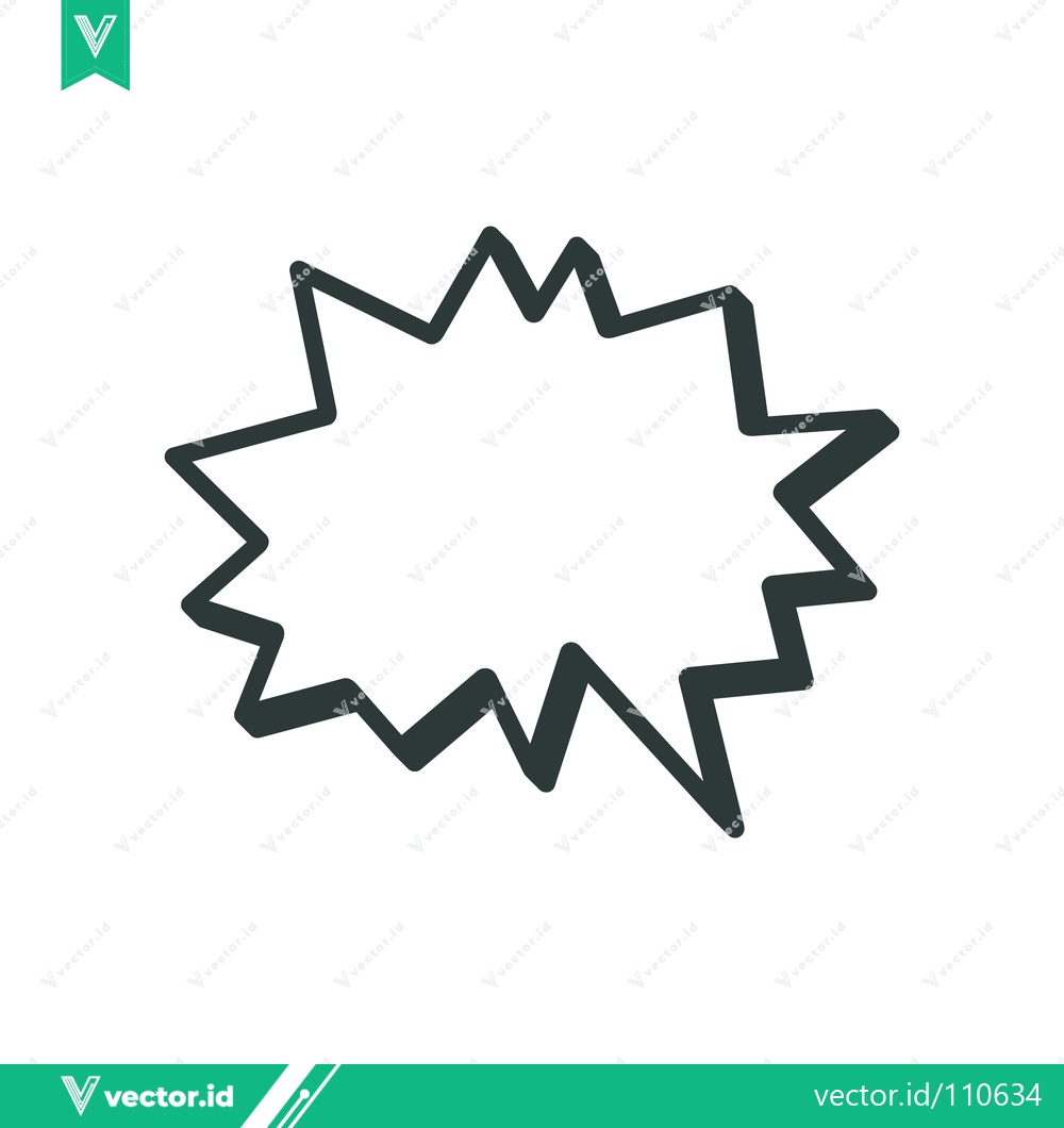 Premium Vector of Explosion Speech Bubble Icon Vector Illustration