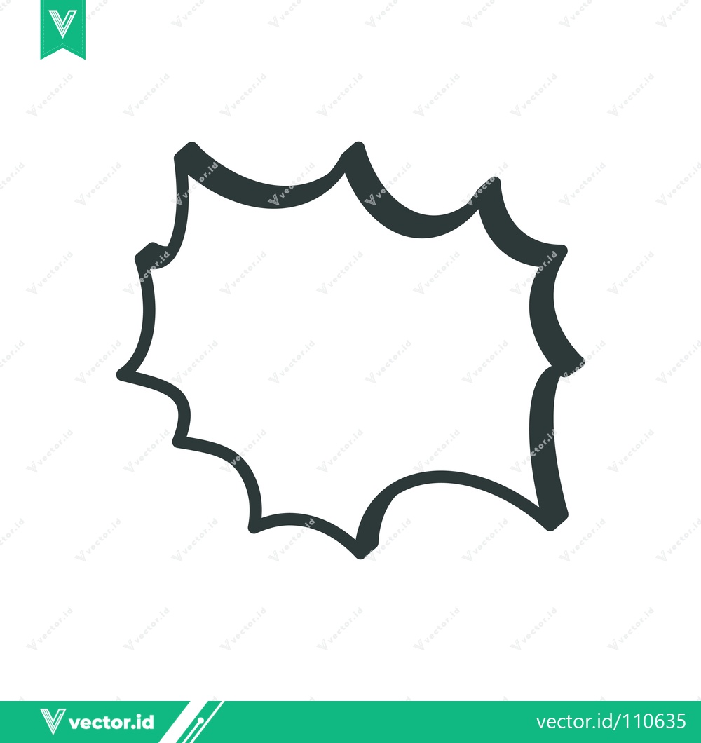 Premium Vector of Hand Drawn Speech Bubble Outline Empty Comic Book Style
