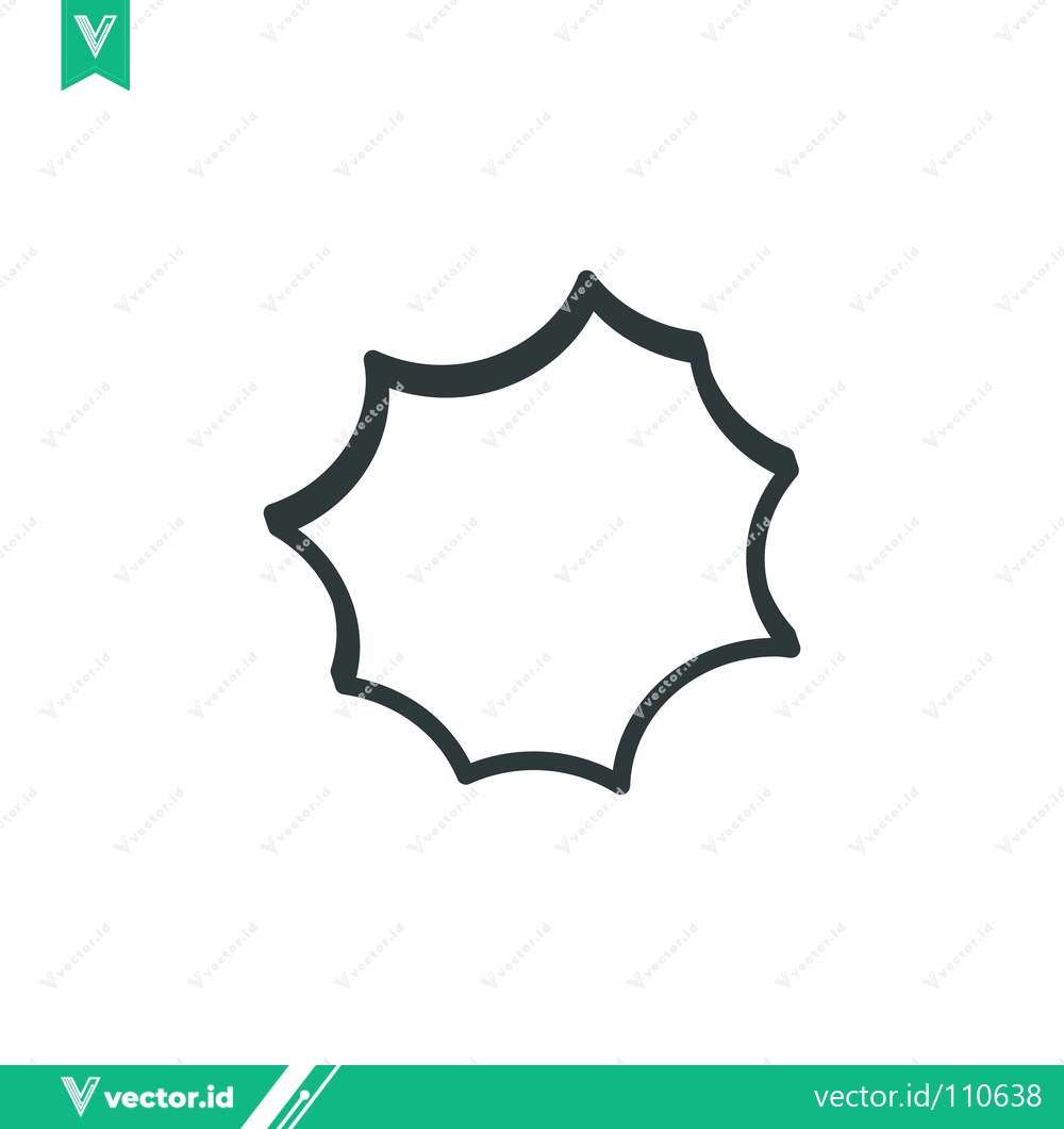 Premium Vector dari Explosion Shape Speech Bubble Outline