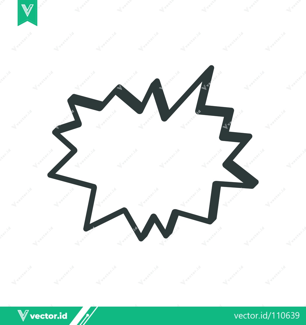 Premium Vector dari Explosion Speech Bubble Hand Drawn Style