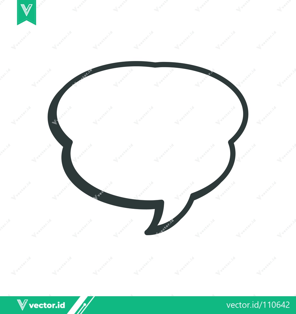 Premium Vector dari Simple Hand Drawn Speech Bubble Outline Icon