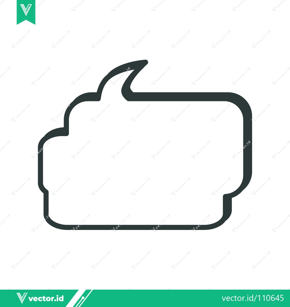 Premium Vector of Speech Bubble Outline Icon Vector Illustration
