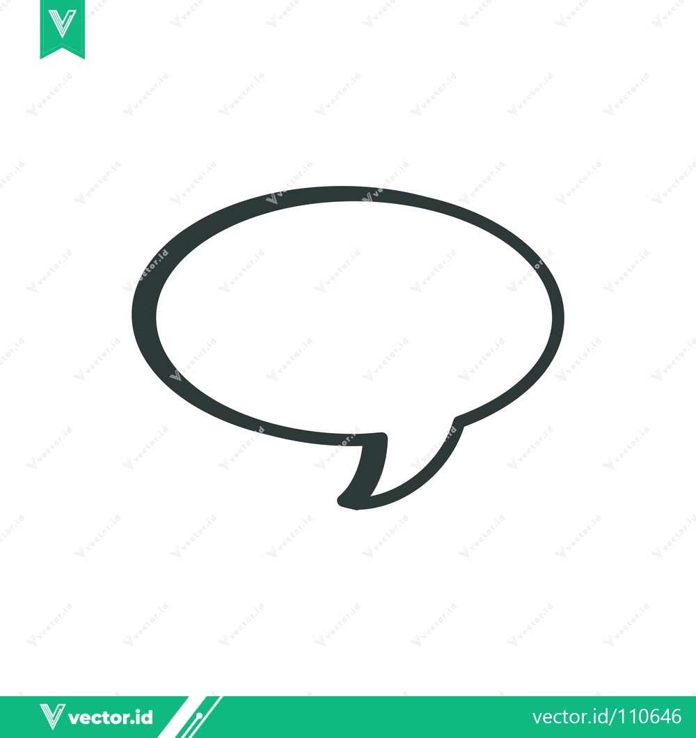 Premium Vector of Speech Bubble Icon Simple Outline
