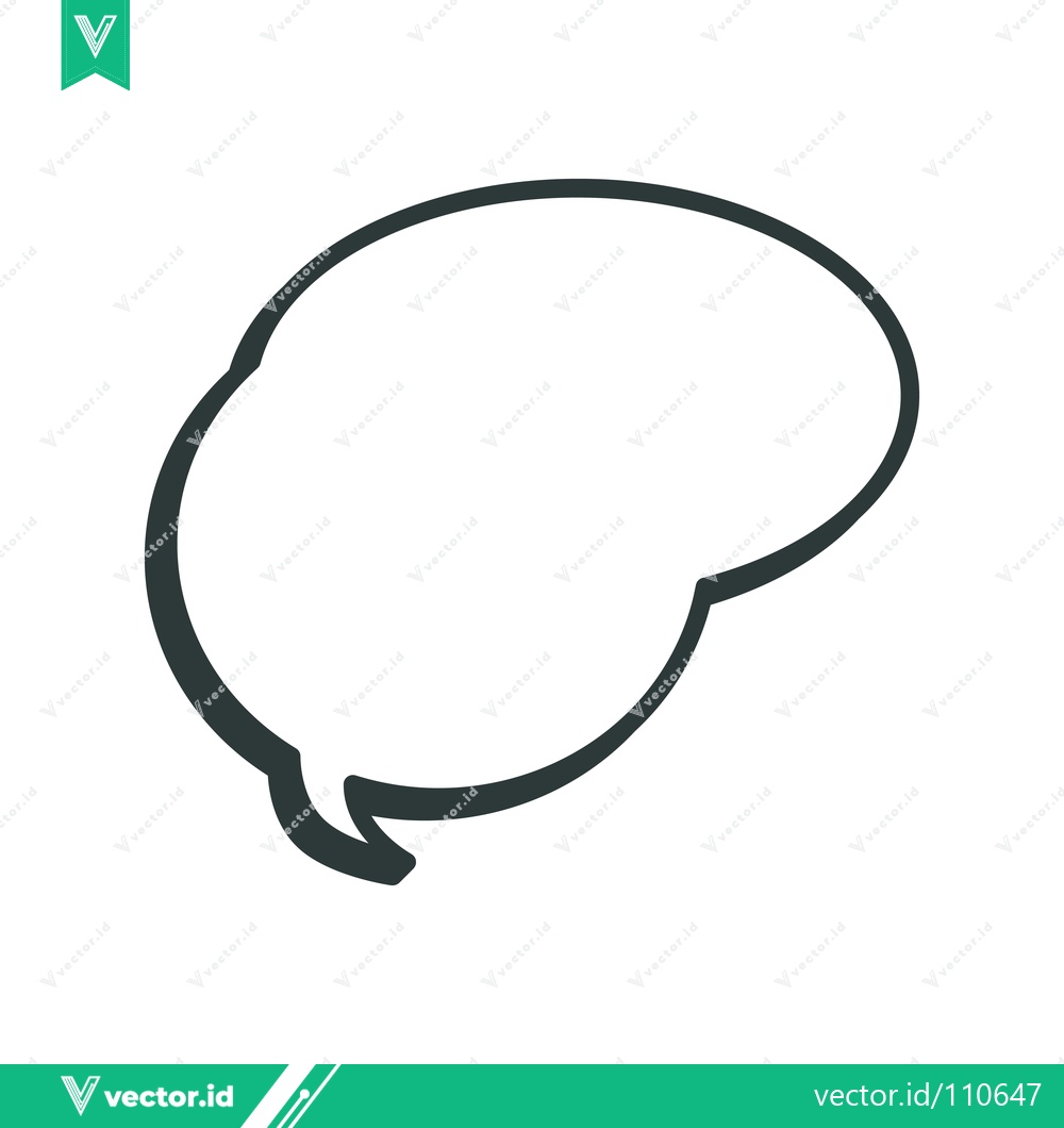 Premium Vector dari Empty Speech Bubble Outline Icon Vector