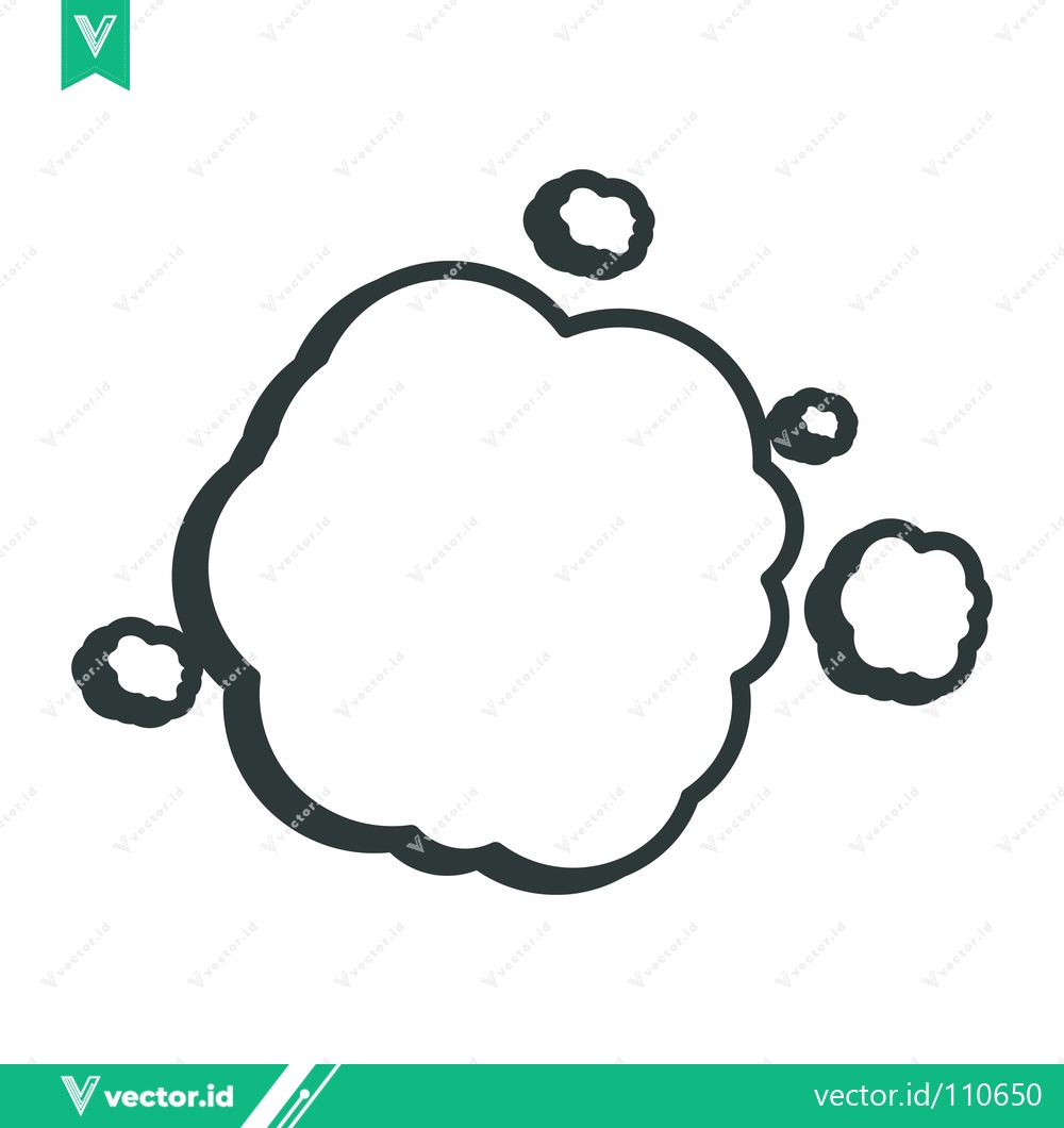 Premium Vector dari Abstract cloud shape with small circles around it