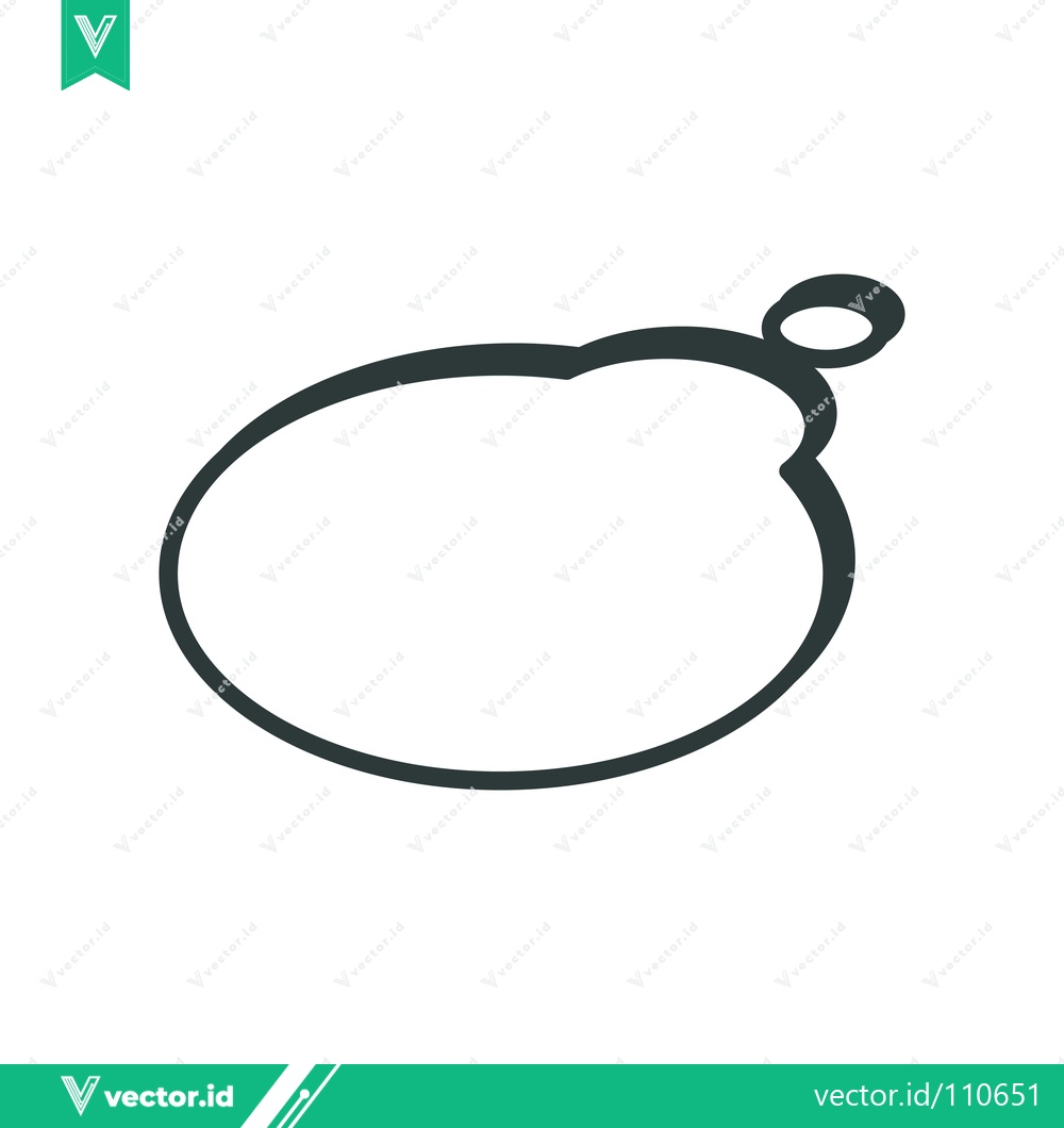 Premium Vector dari Simple Outline of a Blank Oval Tag with a Loop