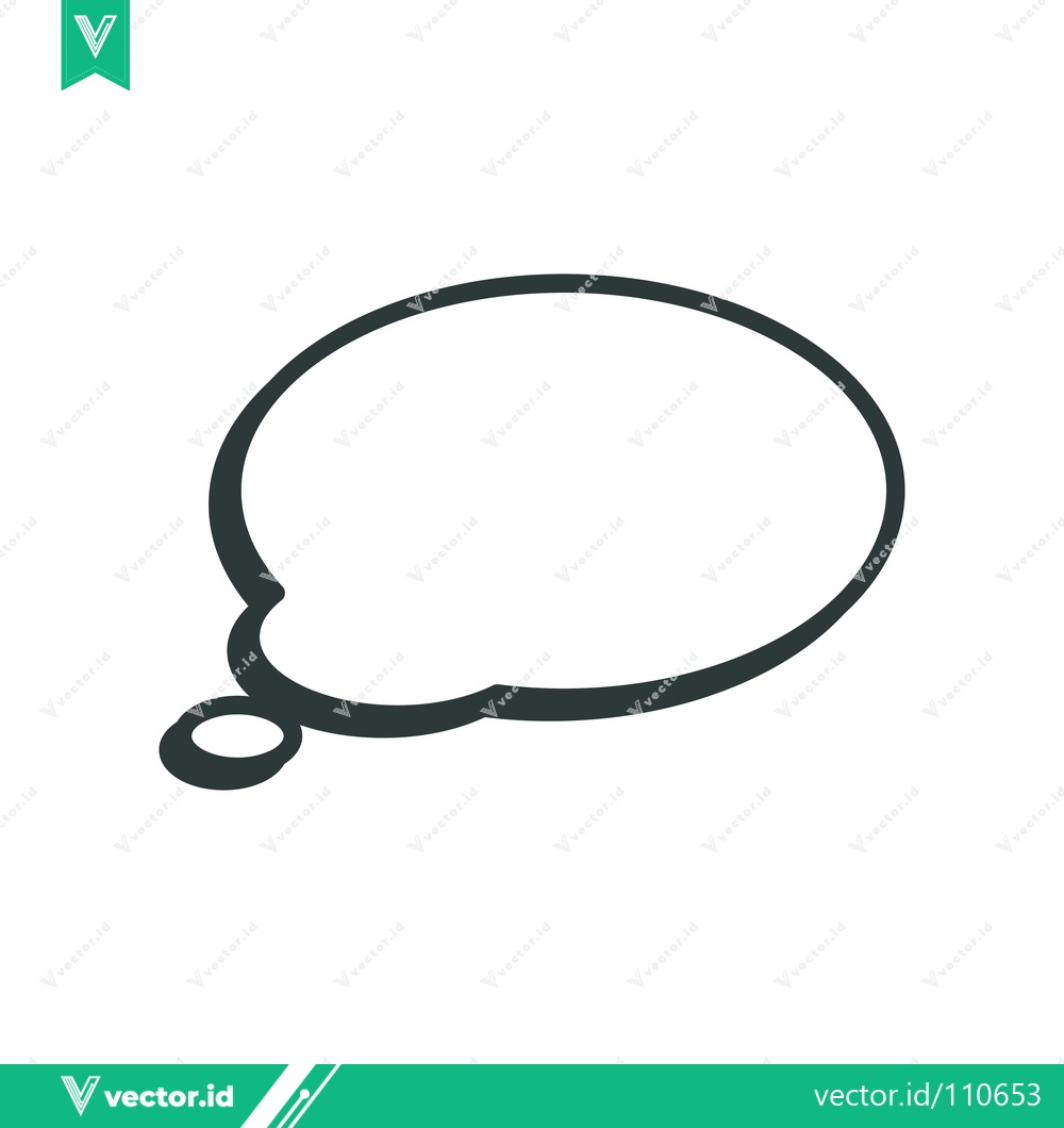 Premium Vector of Speech Bubble Outline Icon Simple Vector