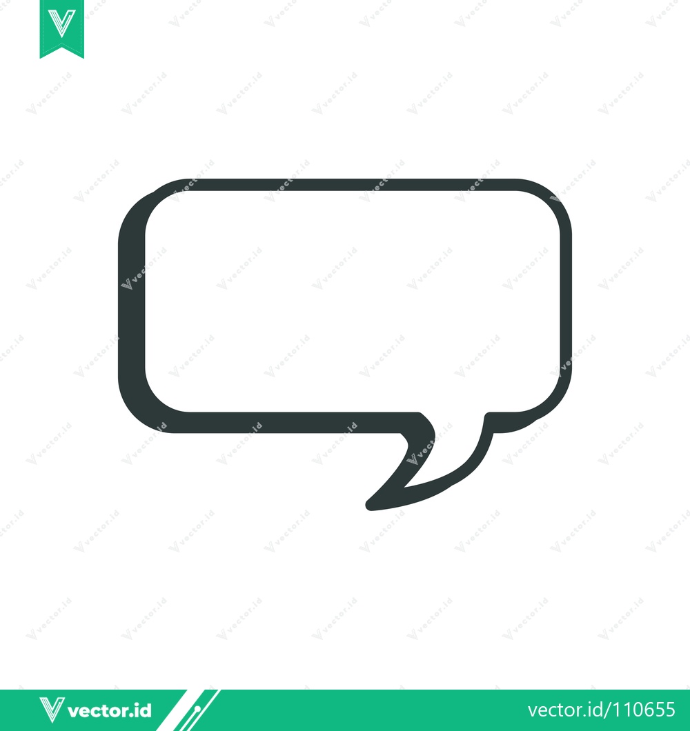 Premium Vector dari Empty Speech Bubble Icon Simple and Clean Design