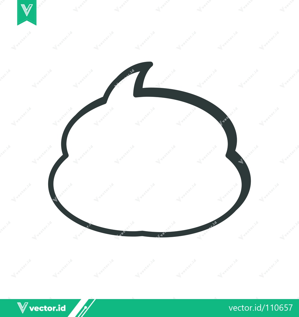 Premium Vector of Simple Outline of a Speech Bubble Icon