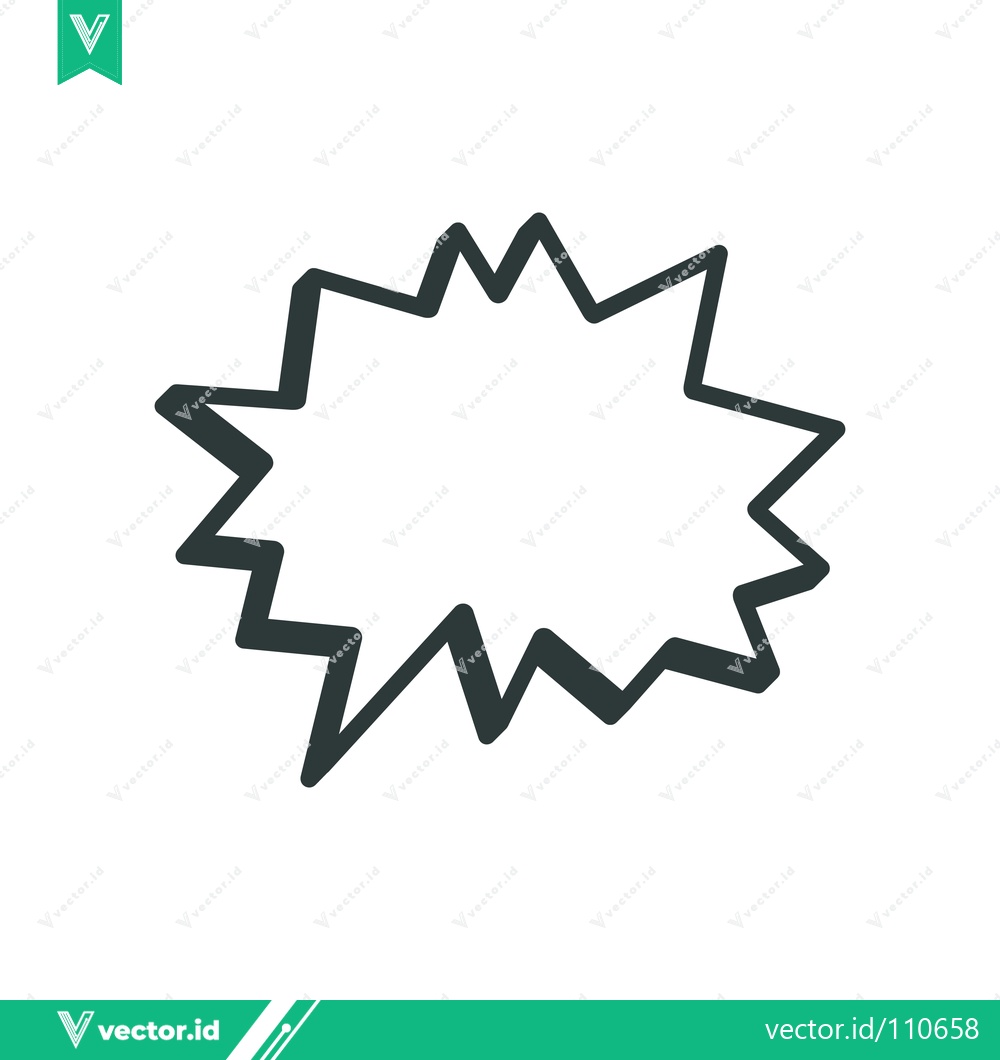 Premium Vector dari Hand Drawn Starburst Speech Bubble Outline
