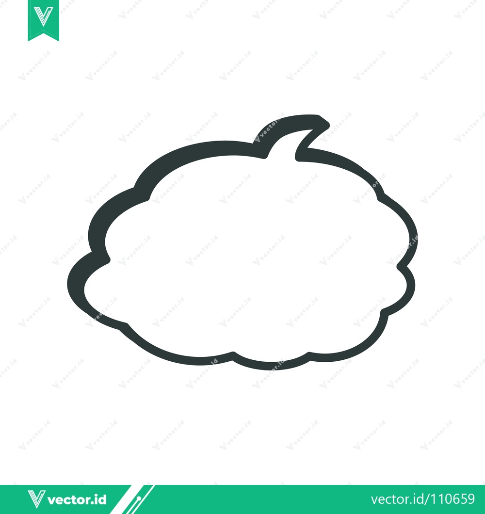 Premium Vector dari Simple Outline of a Pumpkin Shape
