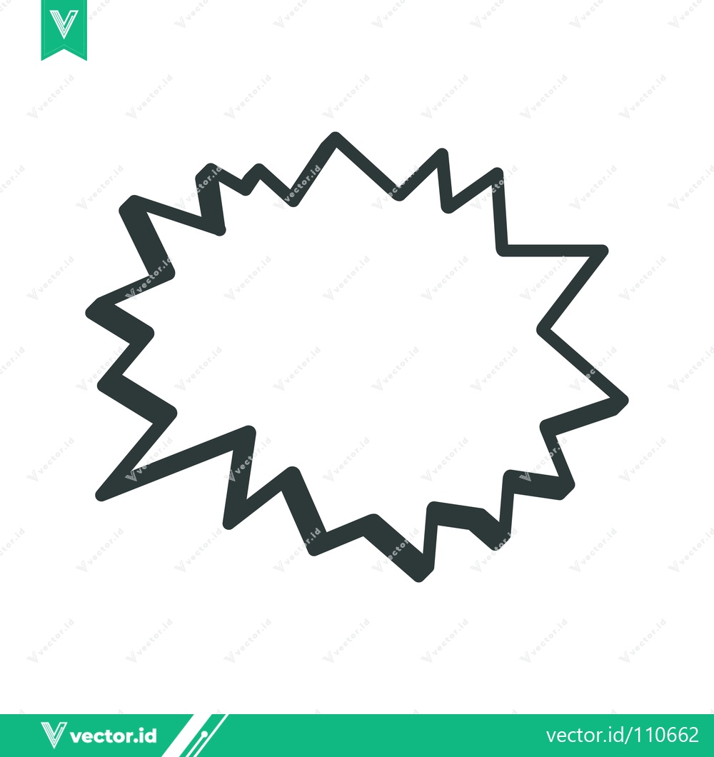 Premium Vector of Explosion Speech Bubble Icon Vector Graphic