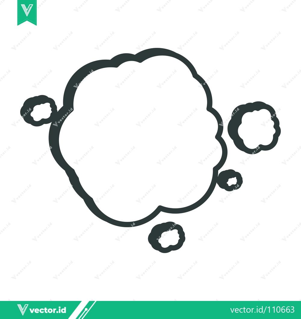 Premium Vector of Hand drawn comic book speech bubble with smoke effect