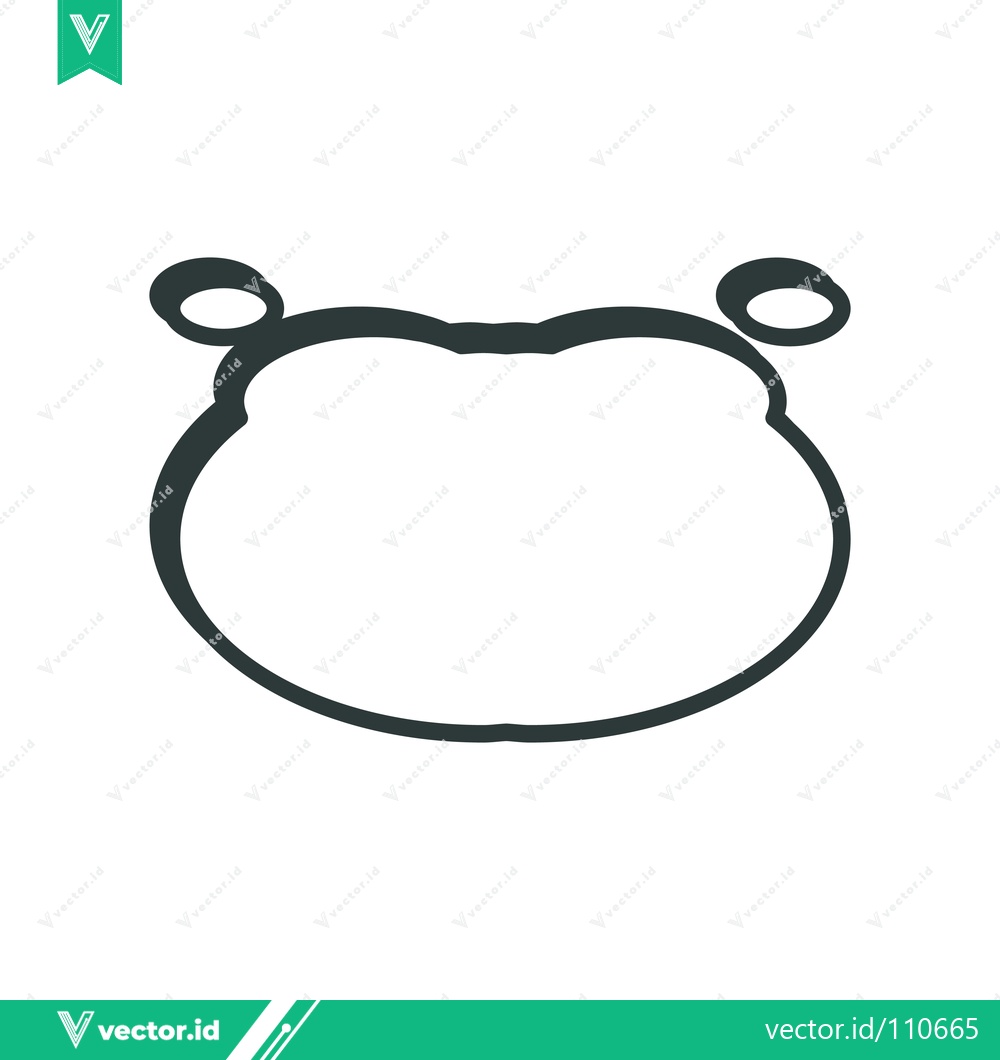 Premium Vector of Bear Face Outline Graphic Design Element