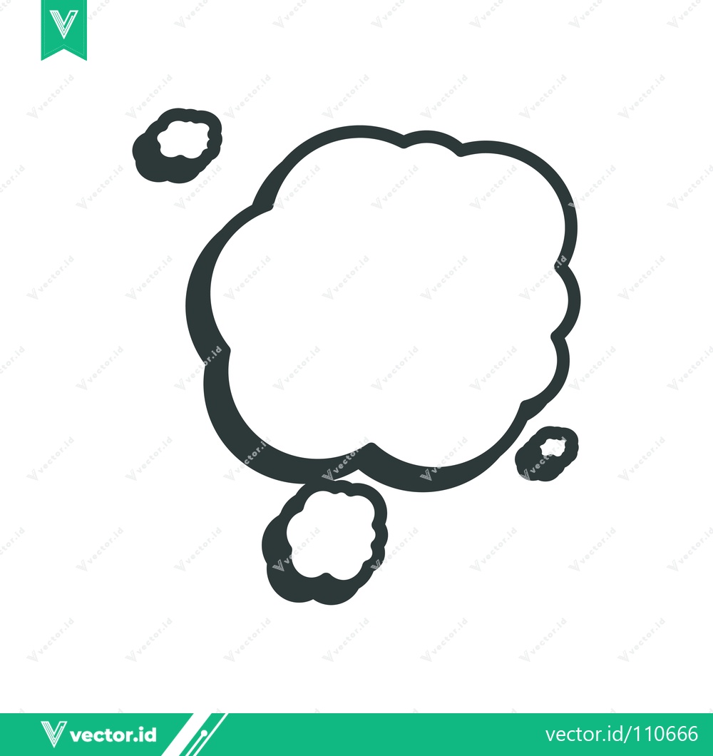 Premium Vector of Thought Bubble Icon Vector Illustration