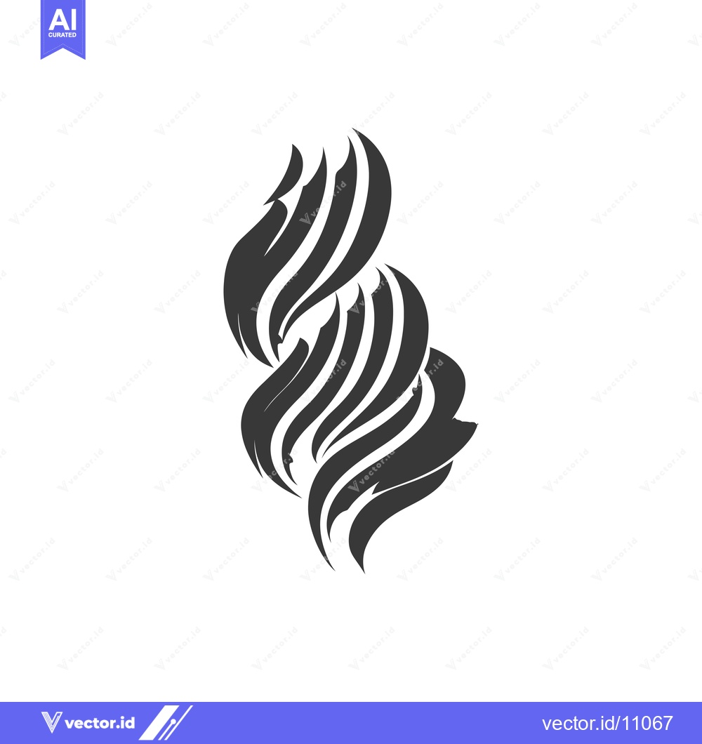 Premium Vector of Abstract Black and White Swirling Design