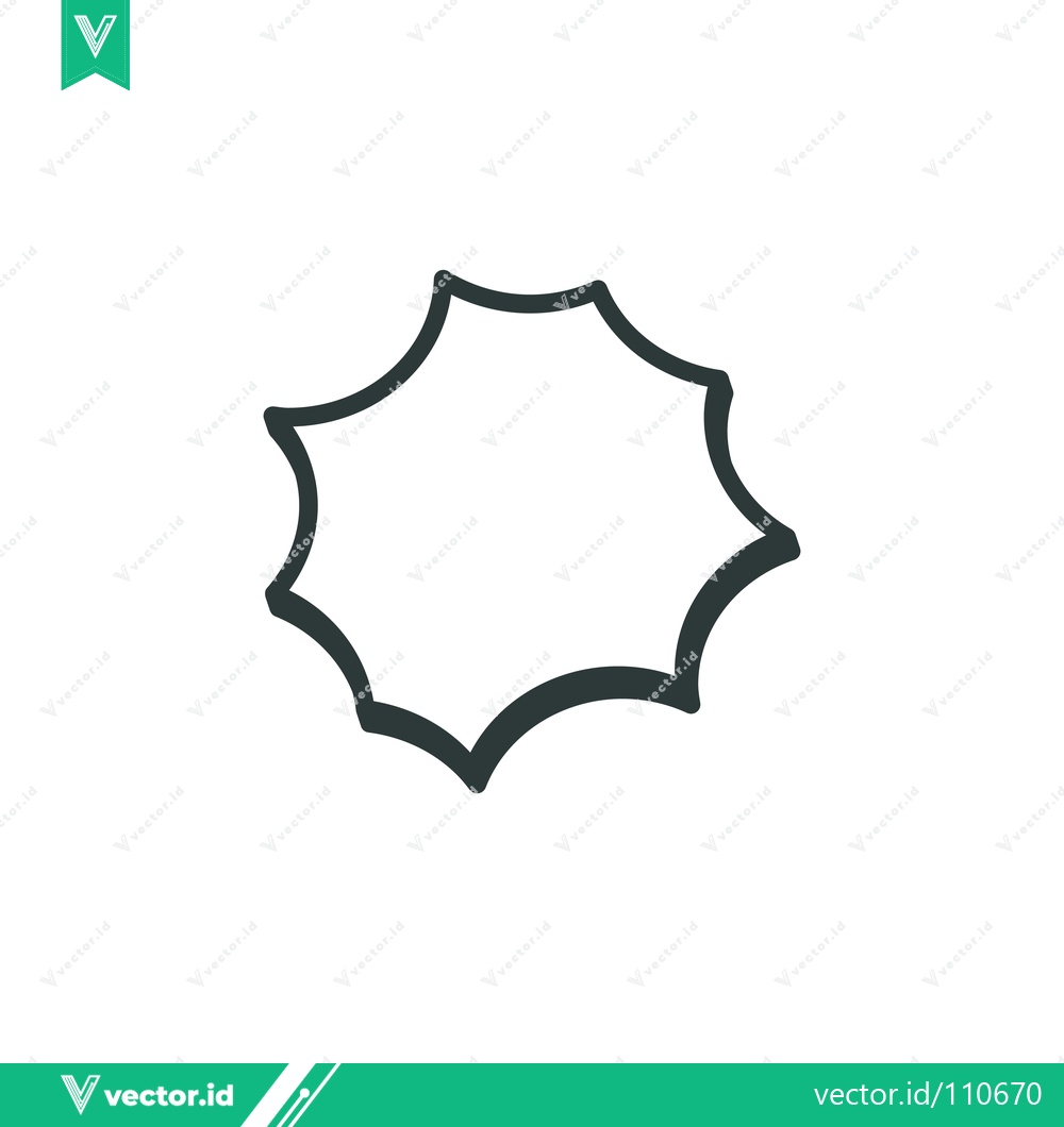Premium Vector dari Explosion Shape Speech Bubble Outline