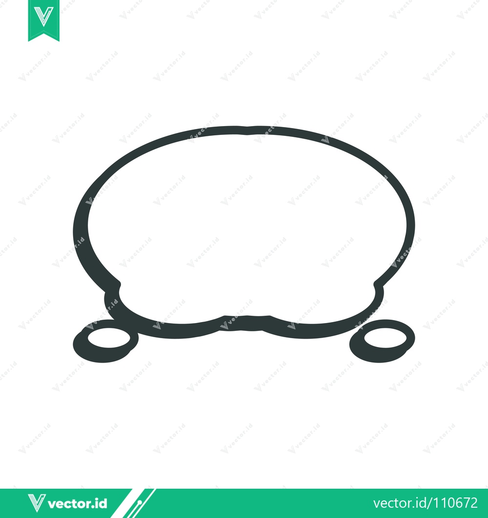 Premium Vector dari Abstract Oval Shape with Two Small Circles Below