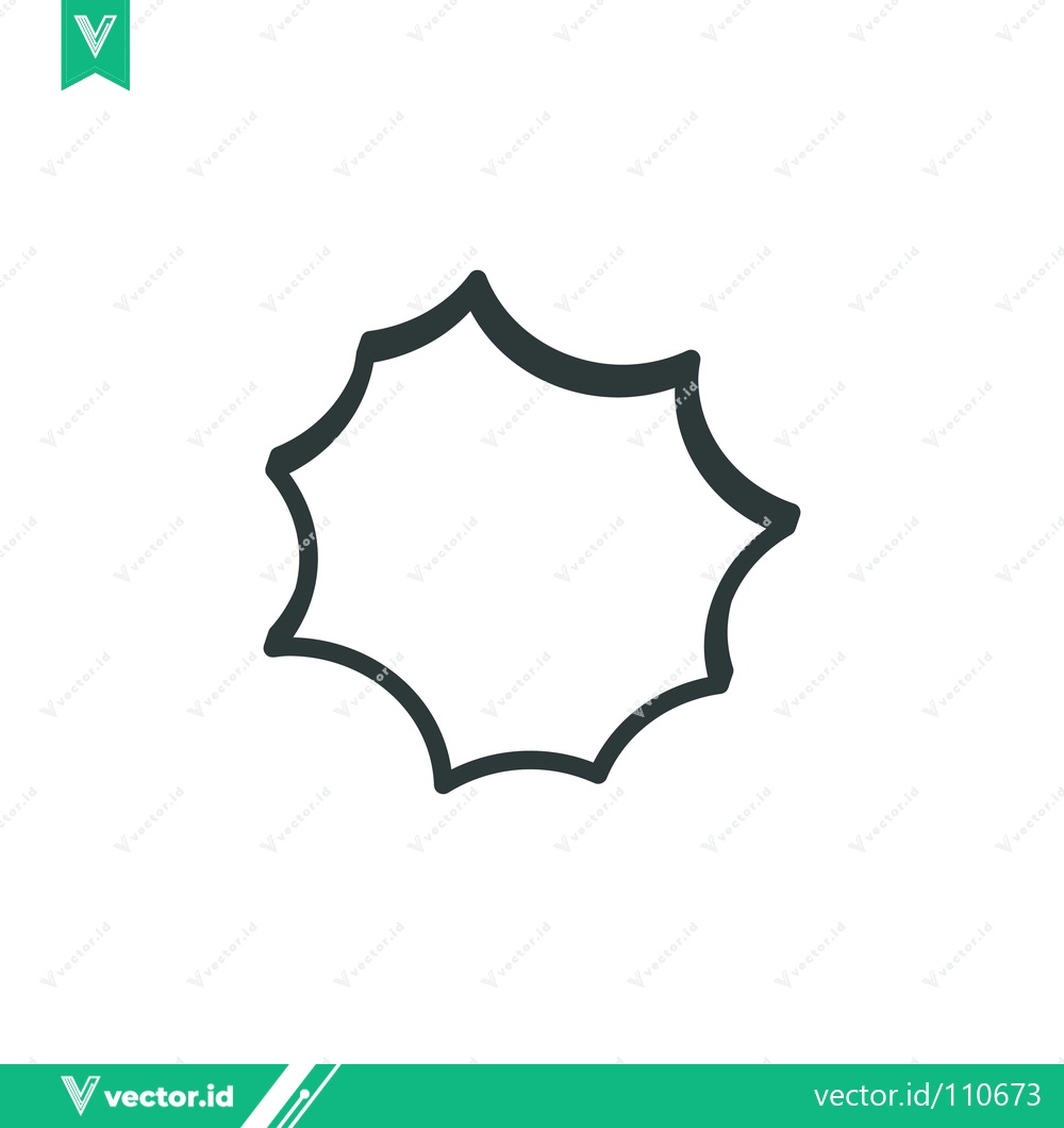 Premium Vector dari Explosion Shape Speech Bubble Outline