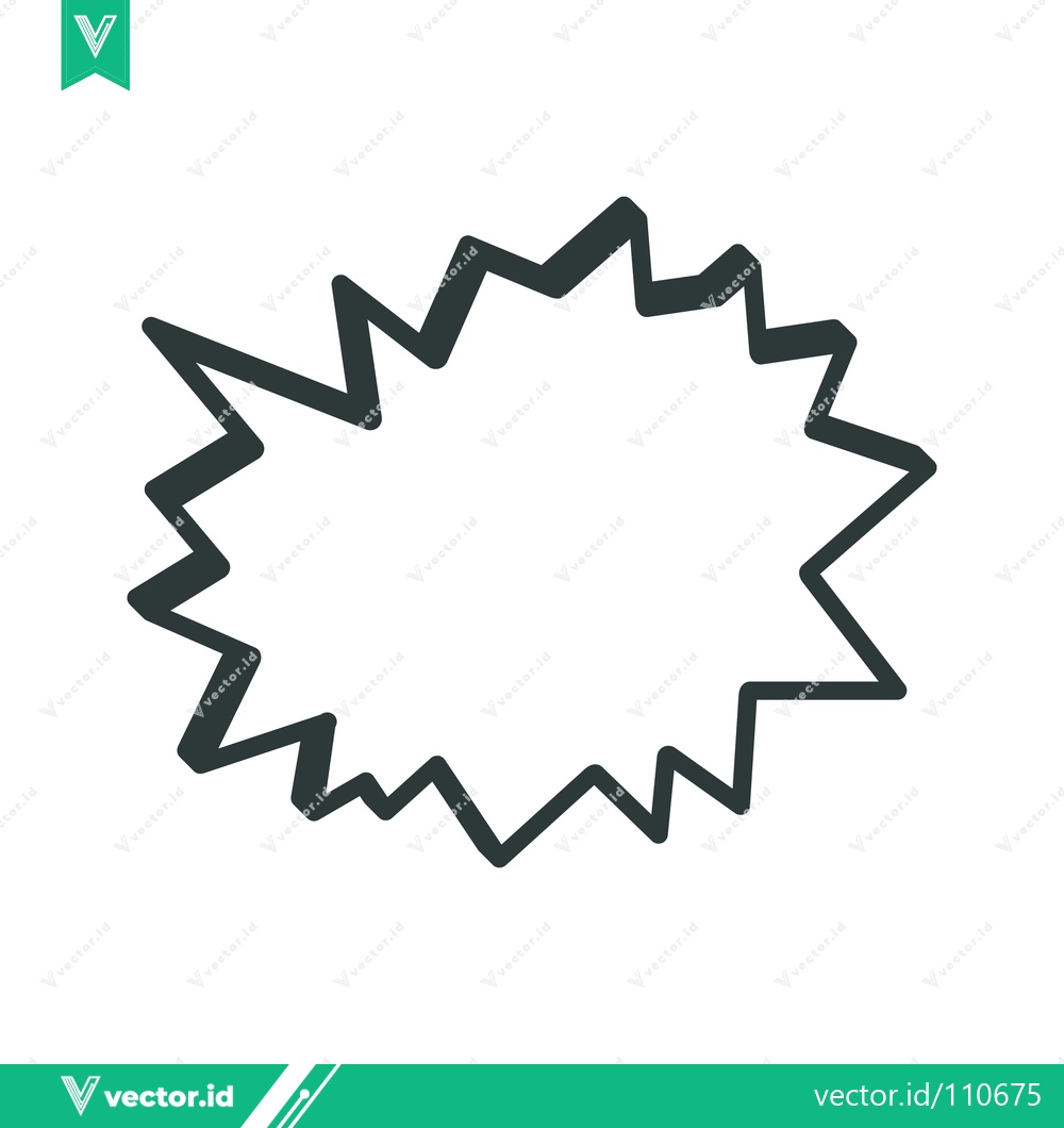 Premium Vector dari Explosion Speech Bubble Graphic Element