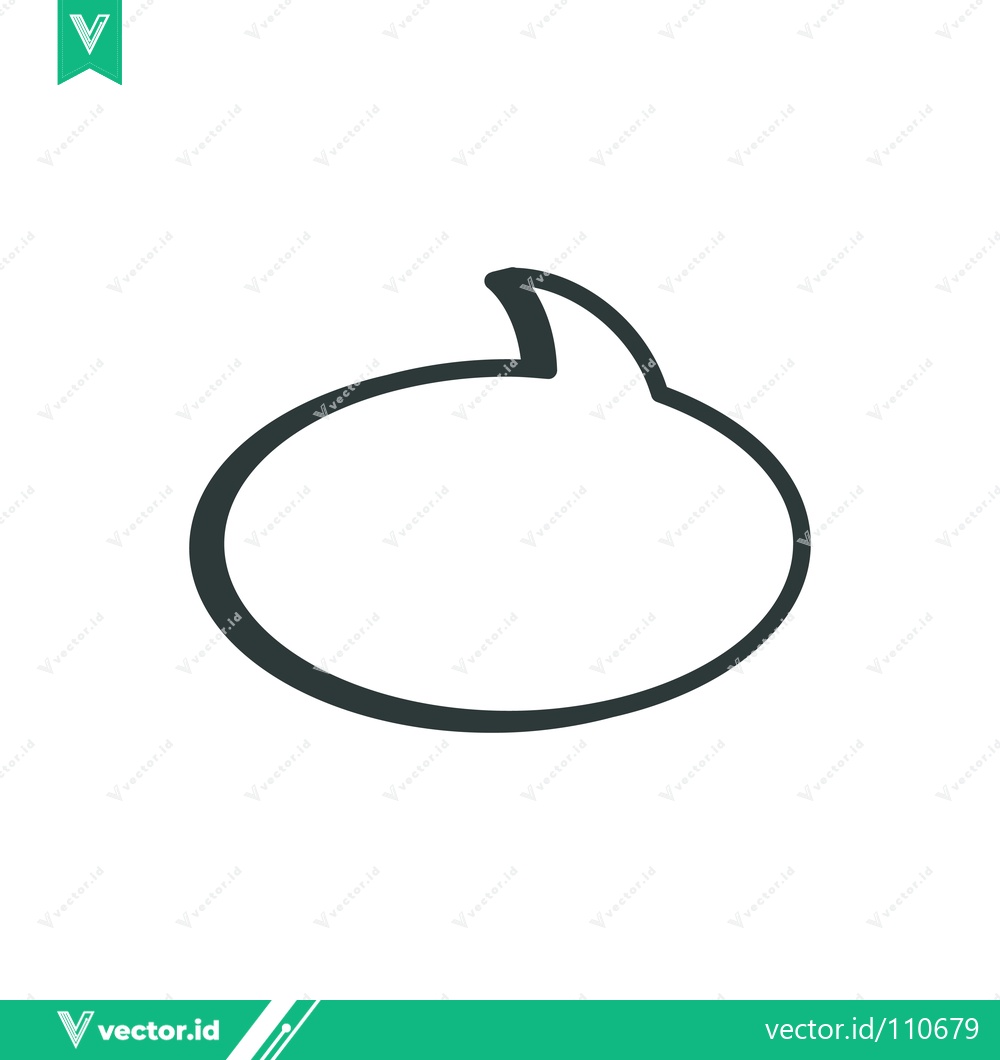 Premium Vector dari Simple Speech Bubble Outline Icon