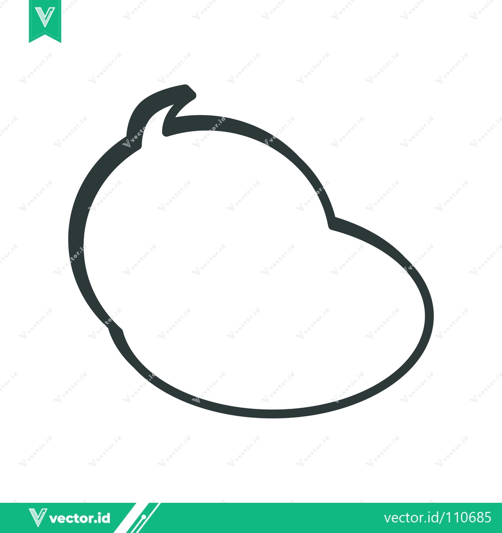 Premium Vector dari Simple Outline of a Mango Fruit