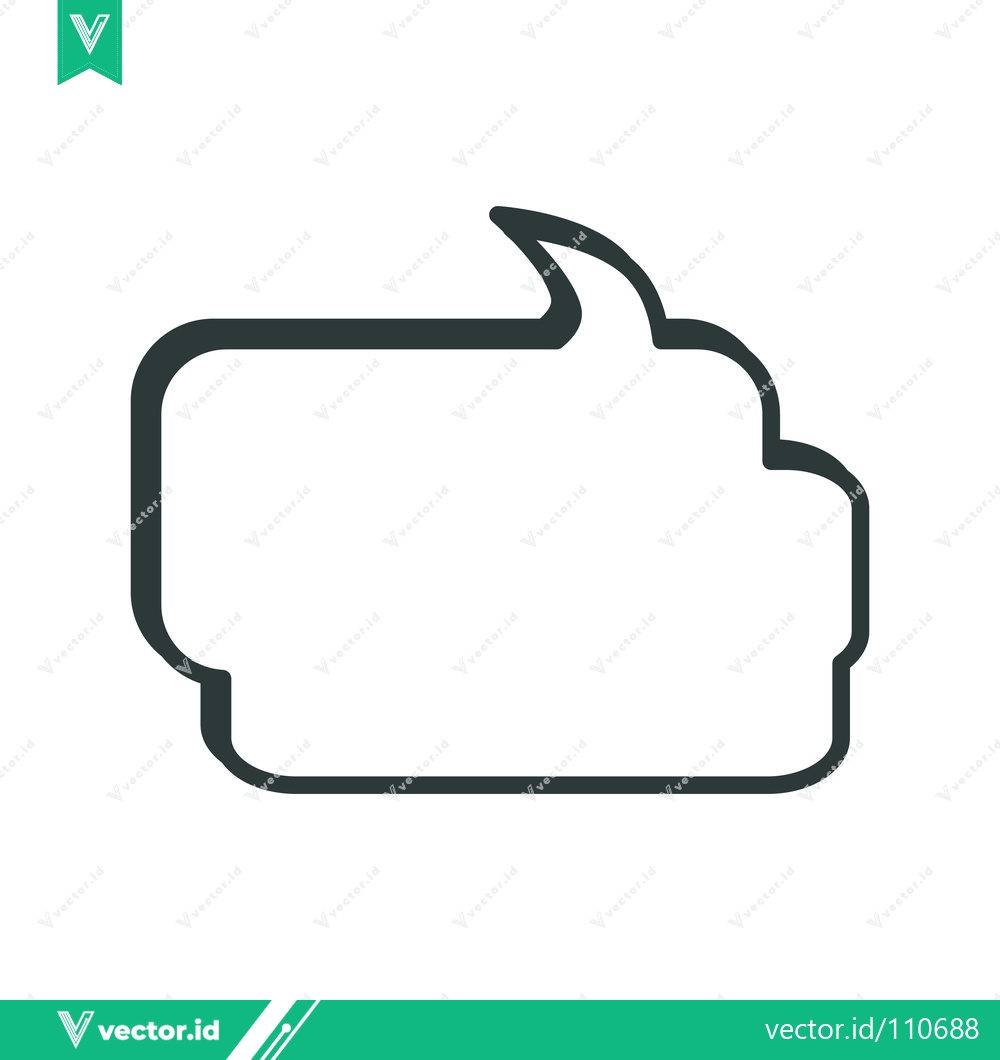 Premium Vector of Blank Speech Bubble Icon with Tail