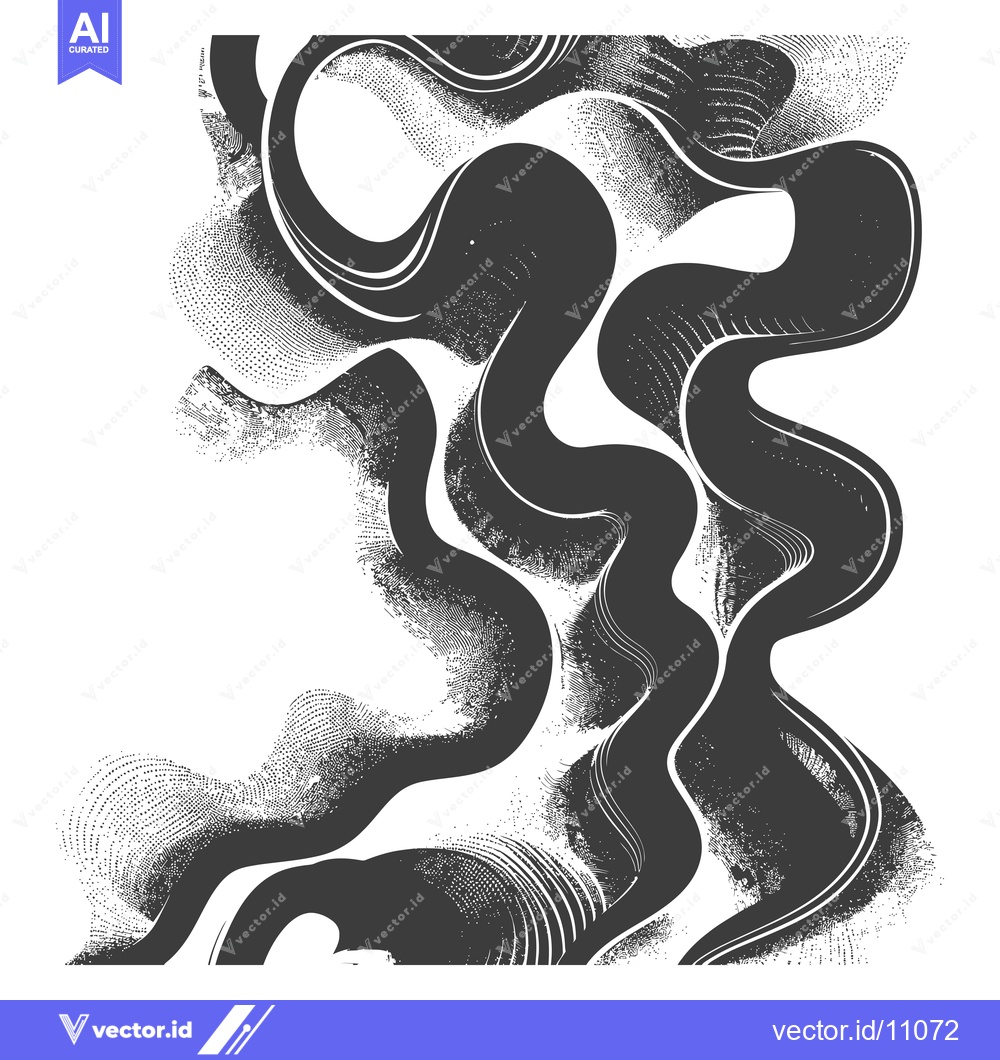 Premium Vector dari Abstract Black and White Swirling Pattern with Dotted Texture