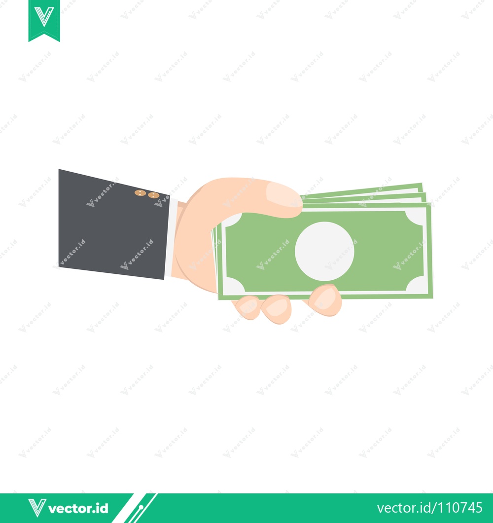 Premium Vector of Hand Holding Money Bills for Payment or Transaction
