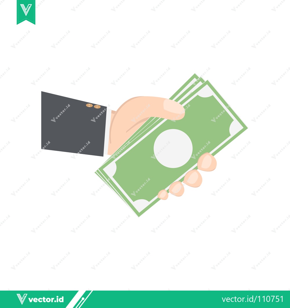 Premium Vector of Hand Giving Money Illustration