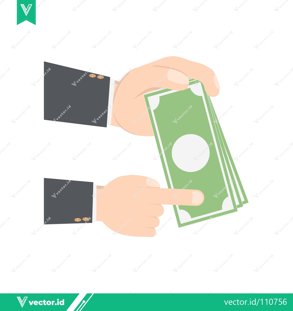 Premium Vector dari Handing Over Money for a Transaction