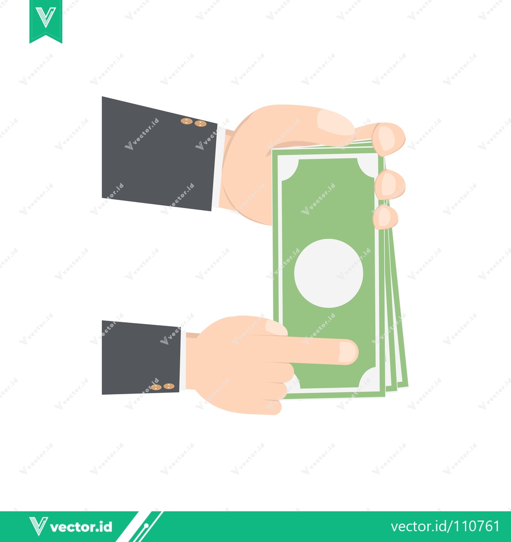 Premium Vector of Hand Giving Money to Another Hand